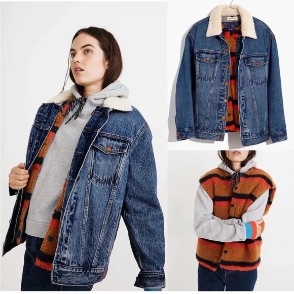 Madewell x Kule denim jacket with removable reversible vest lining, size small - Picture 5 of 5